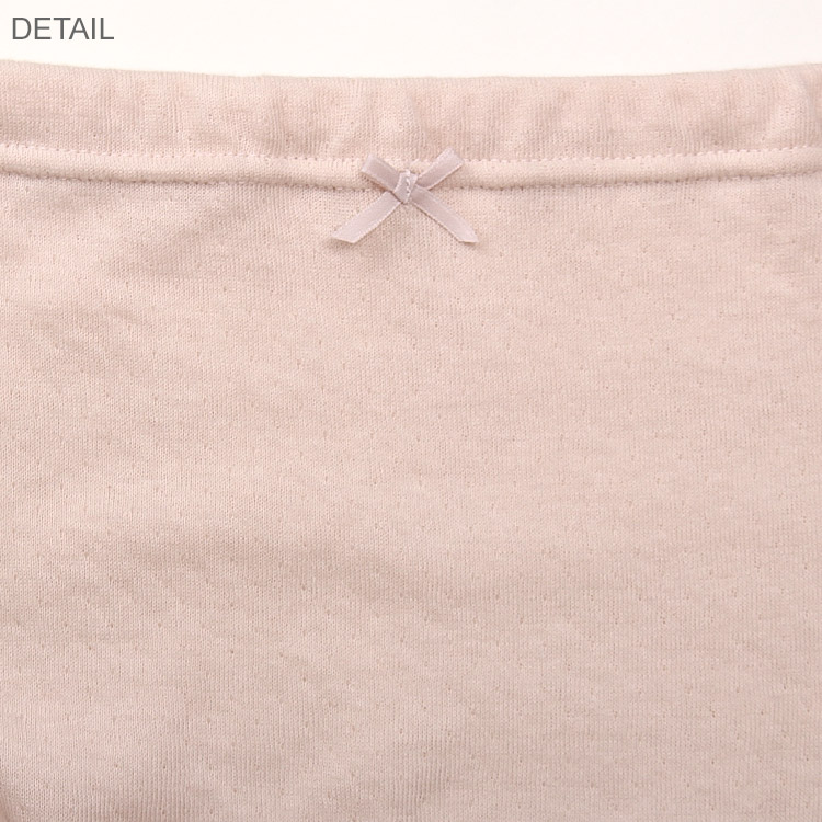 日本製綿100%脇に縫い目がない袋ガーゼ7分丈ボトム