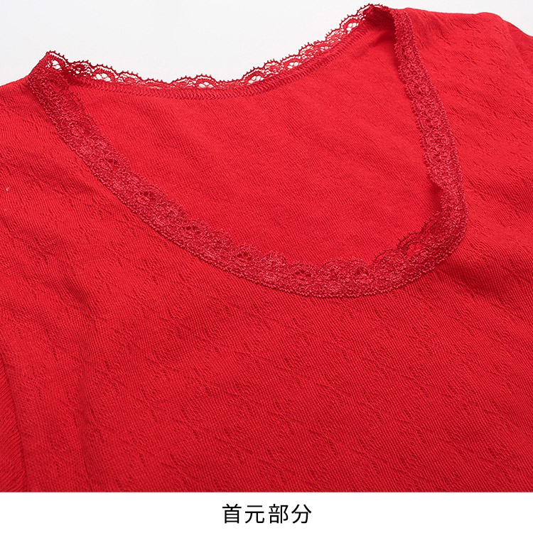 日本製★赤い肌着★ふんわり綿100％★女性用肌着3分袖